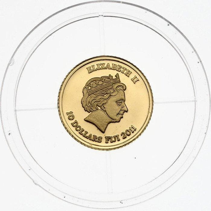 0,5 gram - Goud .999 - 10 Dollars Fiji 2011 - Brazil, Amazon, Postzegels en Munten, Edelmetalen en Baren