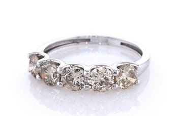 Zonder minimumprijs - Ring - 14 karaat Witgoud - 1.46ct. tw., Nieuw