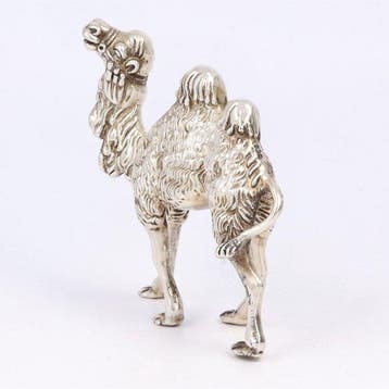 NO RESERVE - Miniatuur Kameel - Beeldje - .925 zilver,