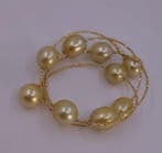 Bracelet - 18 carats Or jaune, Perles des Mers du Sud dorées