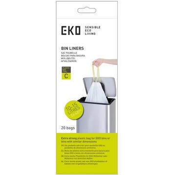 Afvalzakken | Kunststof | Wit | 15L | EKO Afvalbakken | 480, Verzenden