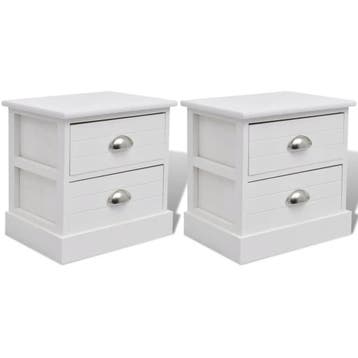 Nachtkastjes Frans design 2st - 46% korting, retour deal!, Verzenden
