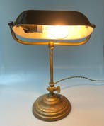 Lampe de bureau - Laiton moulé - Banquiers /Pianolamp