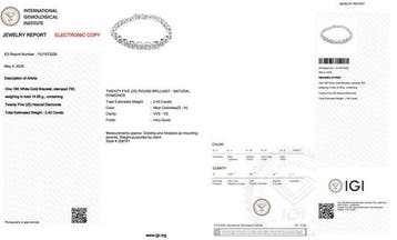 Armband - 18 karaat Witgoud - 2.40ct. tw. Diamant