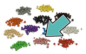 Set punaises met bolle kop in doosje (roze, 50 stuks), Doe-het-zelf en Bouw, Verzenden, Nieuw