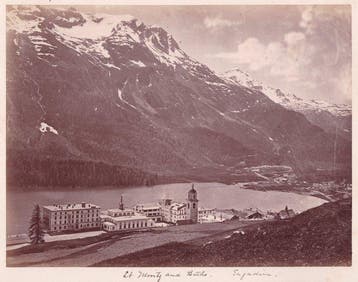 Sommer - 1870 Vintage Large Albumen Switzerland St. Mortiz