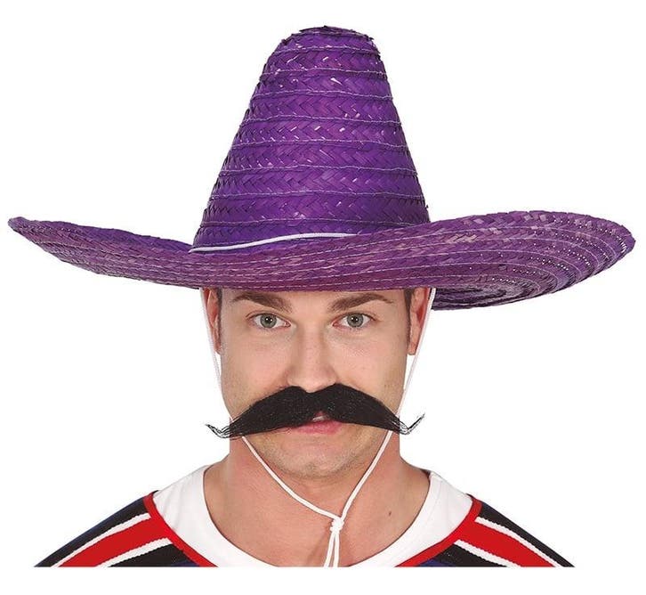 Sombrero Paars Stro 50cm, Hobby & Loisirs créatifs, Articles de fête, Envoi