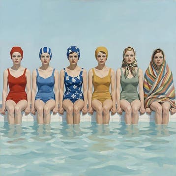 Le Yack - Six Bathers — Portrait of a Summer Silence -, Antiek en Kunst