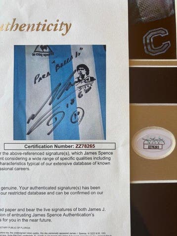 barcelona napoli autografo firma coa jsa certificado -, Nieuw