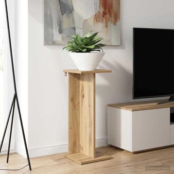 vidaXL Plantenstand 2 st Artisanaal eiken 25 x 25,5 x 60,5, Tuin en Terras, Verzenden, Nieuw
