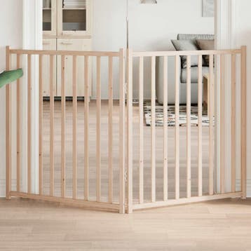 vidaXL Hondenhek inklapbaar 2 panelen 160 cm massief, Verzenden