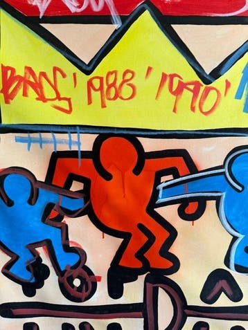 Freda People - Basquiat x Haring X Freda XL, Antiquités & Art
