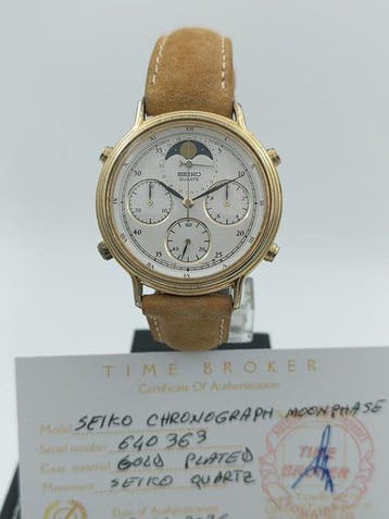 Seiko - Chronograph Moonphase - Zonder minimumprijs - 640