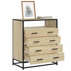 vidaXL Ladekast 70x41x83,5 cm bewerkt hout sonoma, Verzenden, Nieuw