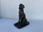 Paolo Troubetzkoy - sculptuur, Cane seduto - 22.5 cm - Brons