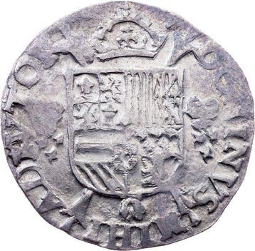Spaanse Nederlanden, Hertogdom Brabant. Filips II. 1/5, Postzegels en Munten