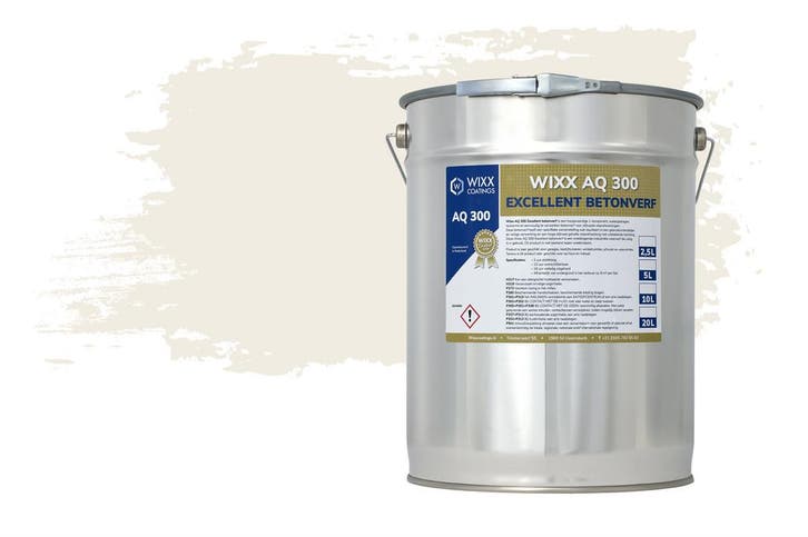 Wixx AQ 300 Excellent Betonverf RAL 9010 | Zuiver Wit 2.5L, Doe-het-zelf en Bouw, Verf, Beits en Lak, Nieuw, Verzenden