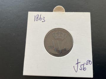 Nederland. Willem III. 1/2 Gulden 1863/1870 (Zonder