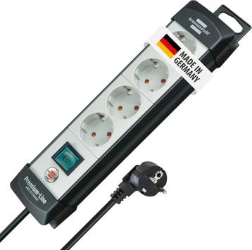 Brennenstuhl Premium-Line stekkerdoos, 4-voudig, met scha..., Doe-het-zelf en Bouw, Ophalen of Verzenden, Nieuw