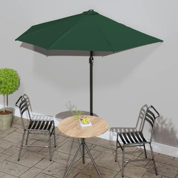 vidaXL Balkonparasol half met aluminium paal 270x144 cm, Verzenden