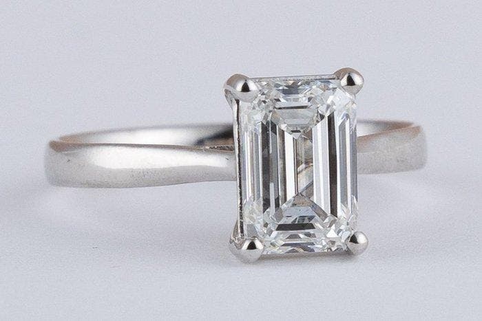 Ring - 14 karaat Witgoud - 2.01ct. tw. Diamant (Lab-grown) -, Bijoux, Sacs & Beauté, Bagues