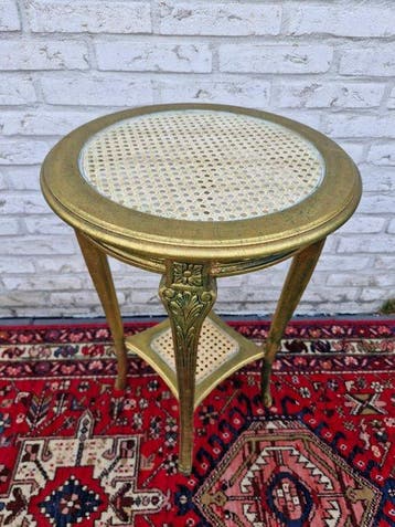 Bijzettafel - Hout, Glas - Louis XVI stijl