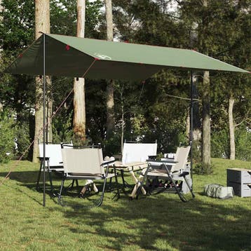vidaXL Kampeerluifel waterdicht 360x294 cm groen, Verzenden