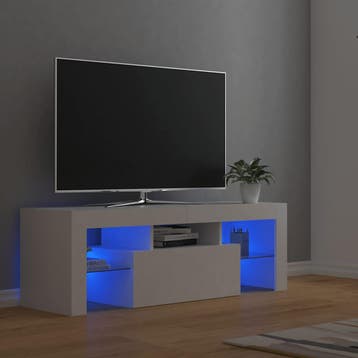 vidaXL Tv-meubel met LED-verlichting 120x35x40 cm wit, Verzenden, Nieuw