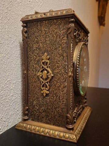 Bureauklok - Marti - - Verguld messing - 1850-1900, Antiquités & Art, Antiquités | Horloges