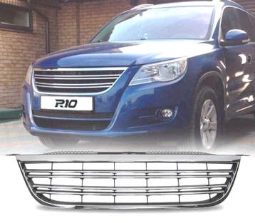 Calandre Pour Volkswagen Vw Tiguan 07-11 Chromé Noir, Verzenden
