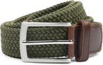 Suitable Geweven Riem Olijfgroen maat 105 Heren, Kleding | Heren, Riemen en Ceintuurs, Verzenden, Echt leder, Nieuw, Suitable