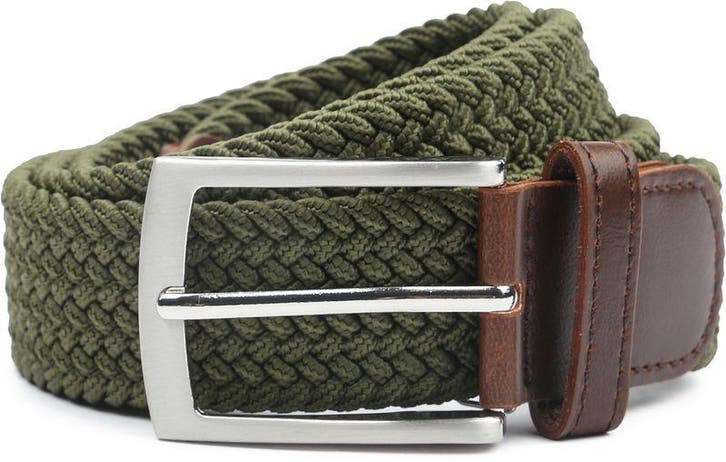 Suitable Geweven Riem Olijfgroen maat 105 Heren, Kleding | Heren, Riemen en Ceintuurs, Riem of Ceintuur, Nieuw, Echt leder, Verzenden