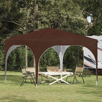 vidaXL Pop-up Feesttent 290 x 290 x 245 cm Bruin, Verzenden