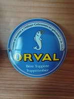 Orval ronde emaille plaquettes met een diameter van 12 cm. -