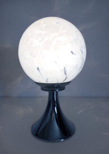 Lampe de table - Opaline - Lampe en verre opalin avec socle