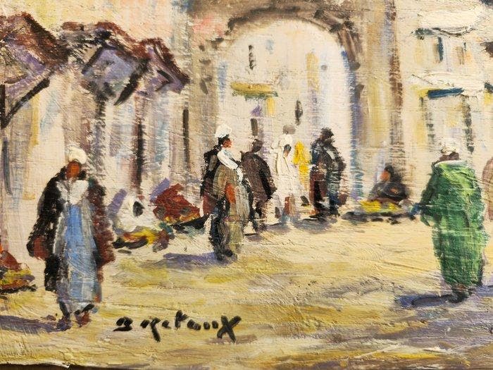Retaux Bruno (1947) - Porte à Marrakech, Antiek en Kunst, Kunst | Schilderijen | Modern