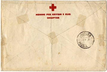 Albanie 1935 - ALBANIE 1925 - VOL TIRANA - SCUTARI - CROIX, Gestempeld