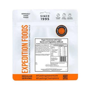 Couscous met Cajun-kruiden en groenten - Expedition Foods, Verzenden