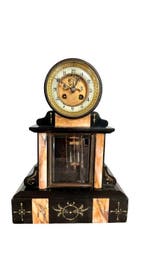 Pendule - Marmer, Glas, Messing - 1850-1900, Antiek en Kunst