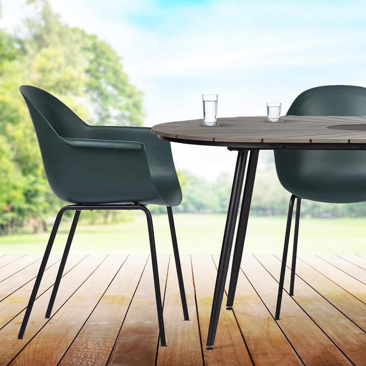 Kunststof tuinstoel donkergroen | Kuipstoel, Maison & Meubles, Chaises, Envoi