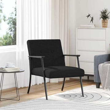 vidaXL Fauteuil Zwart Stof, Verzenden
