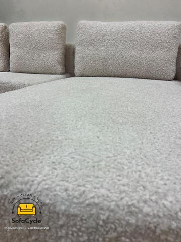 Hoekzetel wit in teddystof met slaapfunctie – overstock, Verzenden