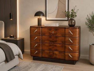 Commode - Noyer, Acajou - plaqué