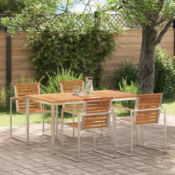 Teak Eettafel 150x90cm | Tweede kansje | OP = OP (tuintafel), Tuin en Terras, Verzenden, Zo goed als nieuw, Rechthoekig, Teakhout