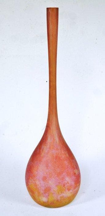 Daum Frères - Vaas - Glas - Berluze- Soliflore 41 cm, Antiquités & Art