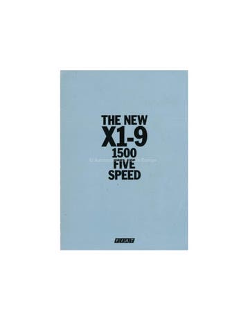 1979 FIAT X1-9 BROCHURE ENGELS, Ophalen of Verzenden