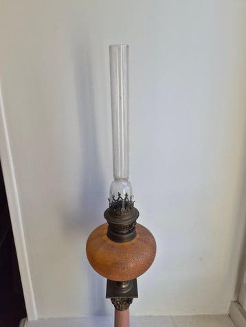 Petroleumlamp - Gepatineerd brons