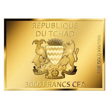 Tsjaad. 3000 Francs CFA 1/1000 oz 999 Fine Gold 3000 CFA