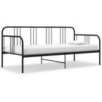 vidaXL Slaapbank metaal zwart 90x200 cm, Verzenden, Nieuw
