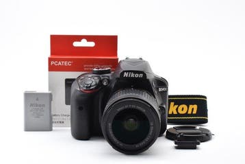Nikon D3400 + AF-P DX Nikkor 3.5-5.6/18-55mm G VR Digitale, Nieuw